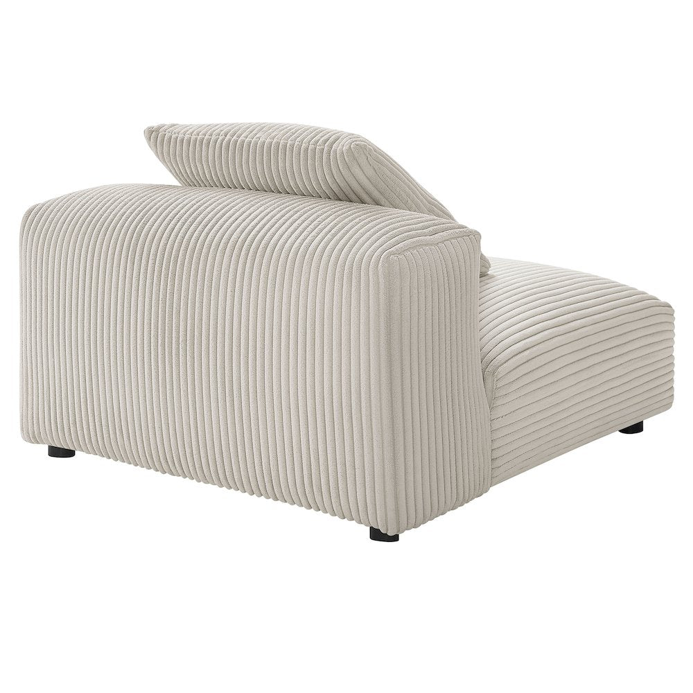 Solace Modular Corduroy Upholstered Armless Chair