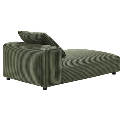 Solace Modular Corduroy Upholstered Armless Chaise Lounge