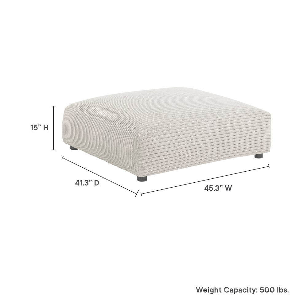 Solace Modular Corduroy Upholstered Ottoman