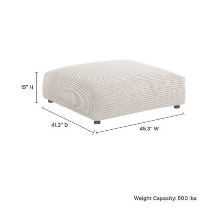 Solace Modular Corduroy Upholstered Ottoman