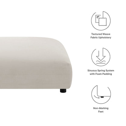 Solace Modular Upholstered Fabric Ottoman