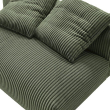 Solace Modular Corduroy Upholstered Armless Loveseat
