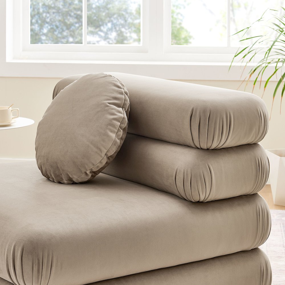 Jubilee Modular Performance Velvet Armless Chair