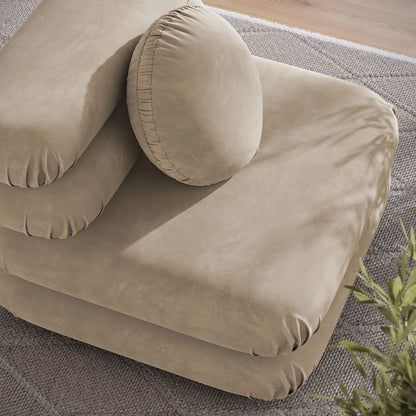Jubilee Modular Performance Velvet Armless Chair