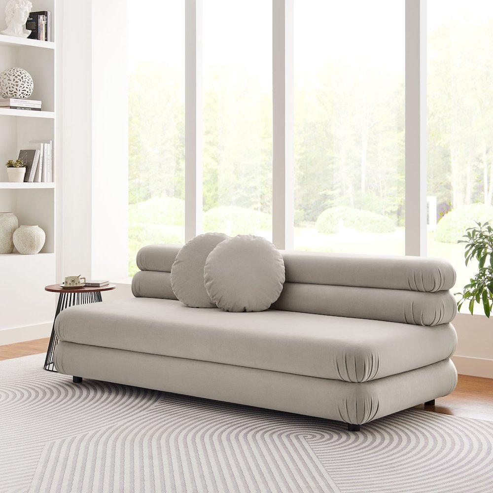 Jubilee Modular Performance Velvet Armless Loveseat