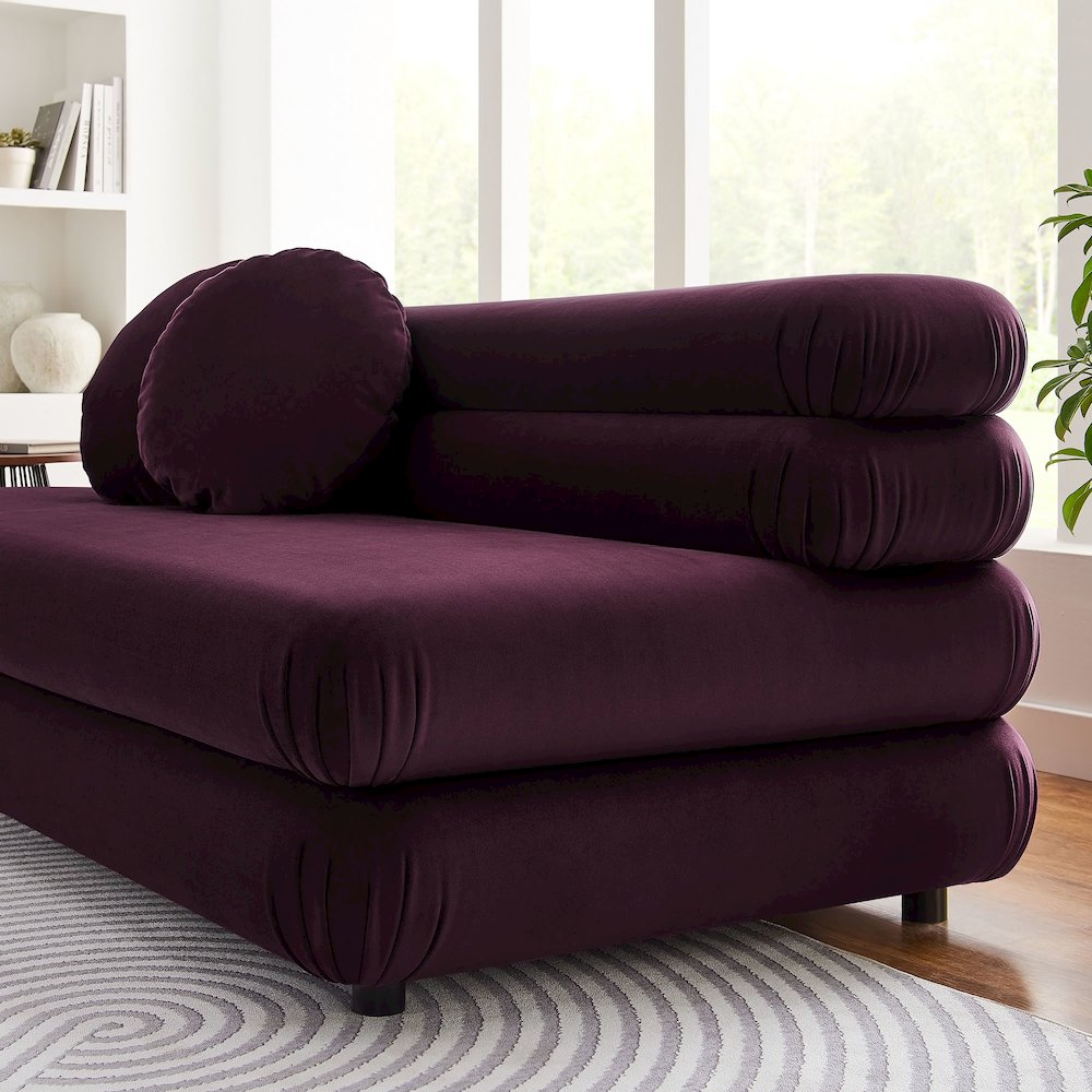 Jubilee Modular Performance Velvet Armless Loveseat