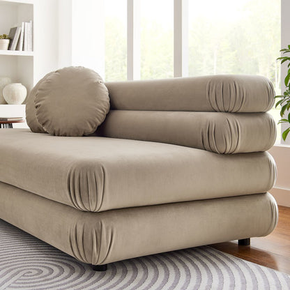 Jubilee Modular Performance Velvet Armless Loveseat