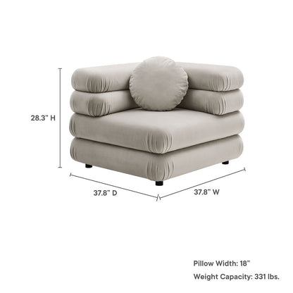 Jubilee Modular Performance Velvet Corner Chair