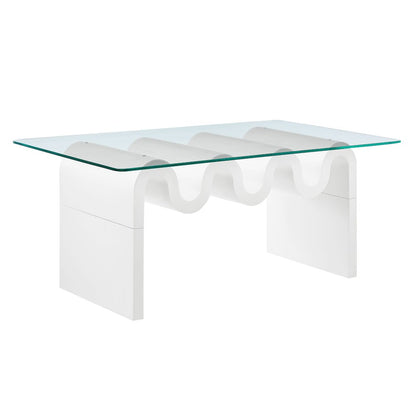 Ondine Glass Top Coffee Table
