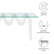 Ondine Glass Top Coffee Table