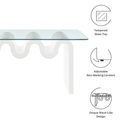 Ondine Glass Top Coffee Table