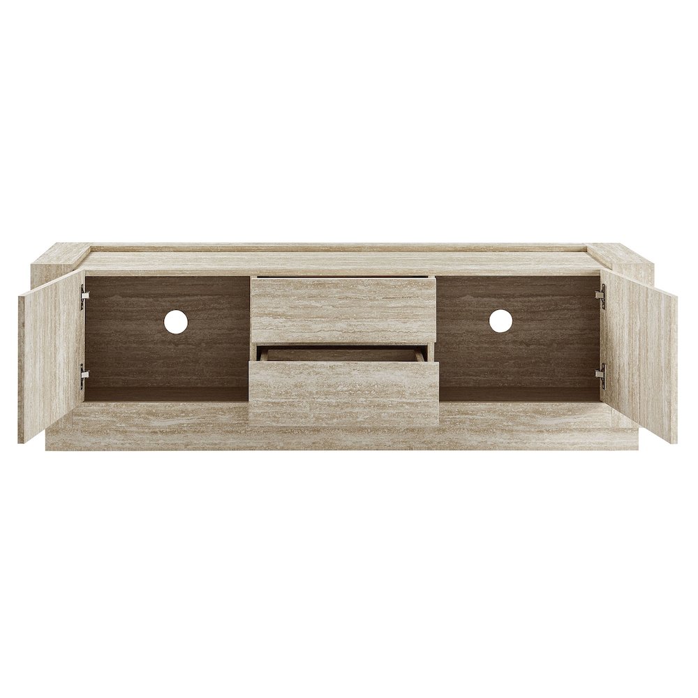 Hollis 59" Travertine TV Stand