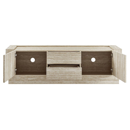 Hollis 59" Travertine TV Stand