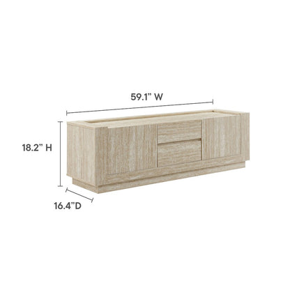 Hollis 59" Travertine TV Stand