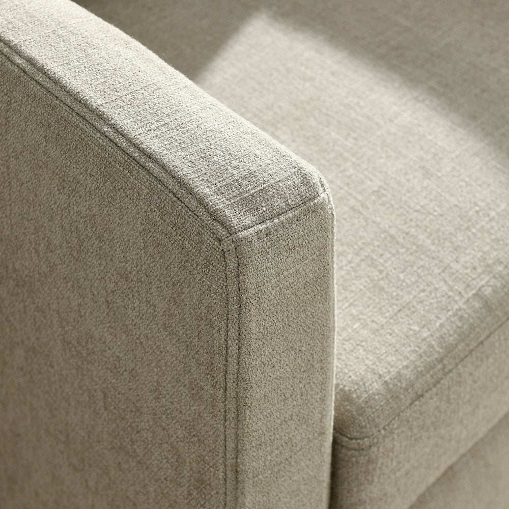 Serene Fabric Slipcovered Swivel Armchair