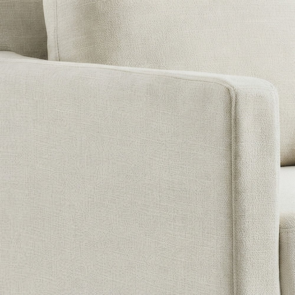 Wood Slipcovered Swivel Accent Chair for Living Room, Salt