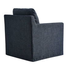Serene Fabric Slipcovered Swivel Armchair