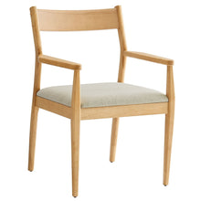 Solara Fabric Wood Dining Armchairs Set of 2