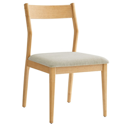 Solara Fabric Wood Dining Side Chairs Set of 2