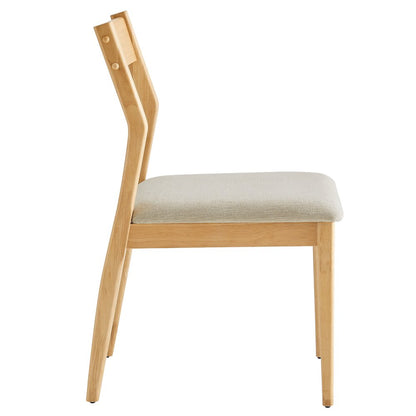 Solara Fabric Wood Dining Side Chairs Set of 2