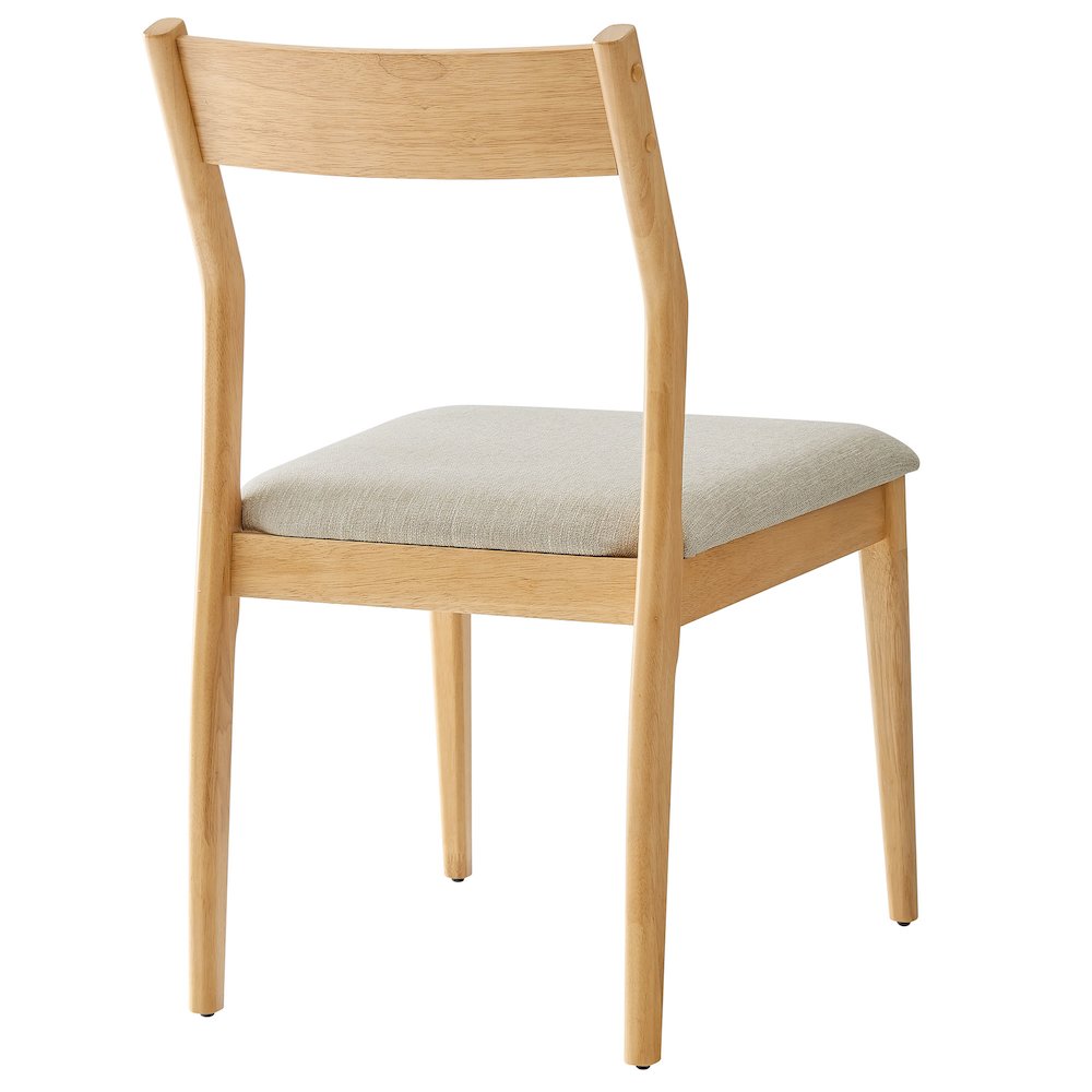 Solara Fabric Wood Dining Side Chairs Set of 2