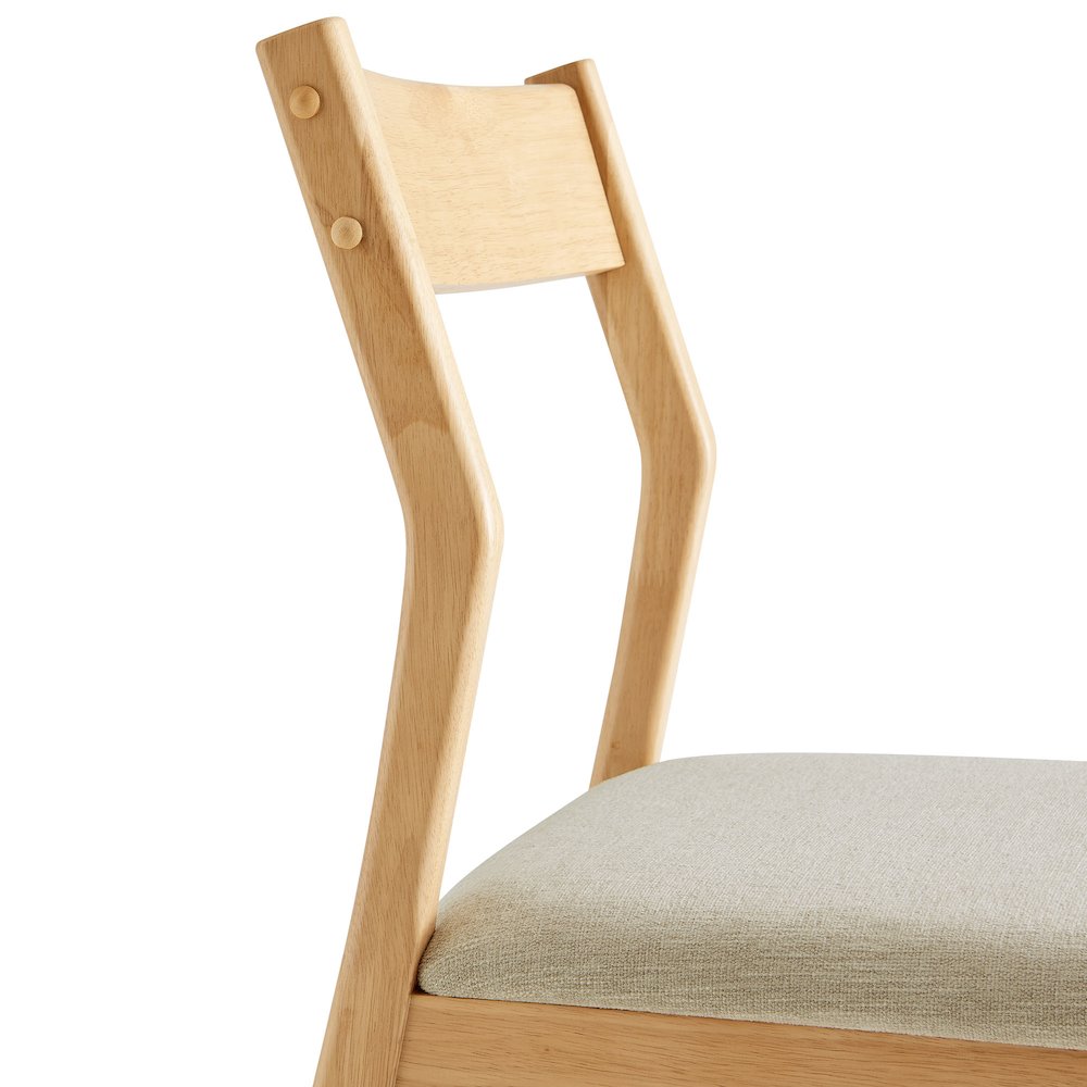 Solara Fabric Wood Dining Side Chairs Set of 2