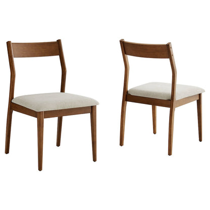 Solara Fabric Wood Dining Side Chairs Set of 2