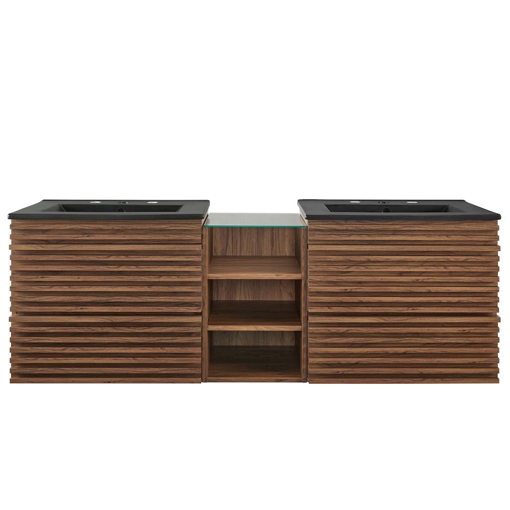 Render 62" Wall-Mount Double Sink Bathroom Vanity