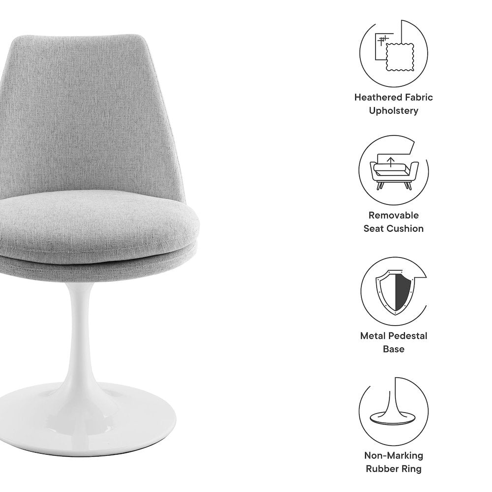Lippa Swivel Dining Upholstered Side Chair