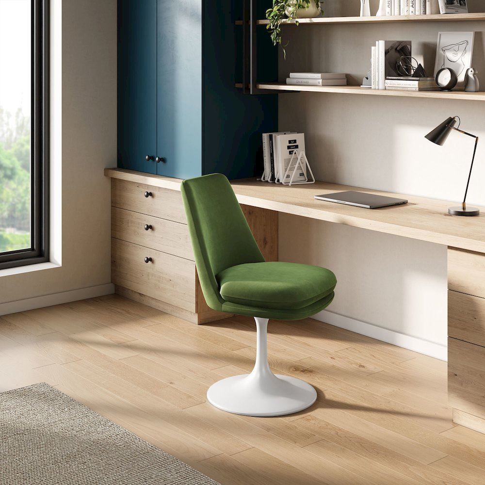Lippa Swivel Dining Performance Velvet Side Chair