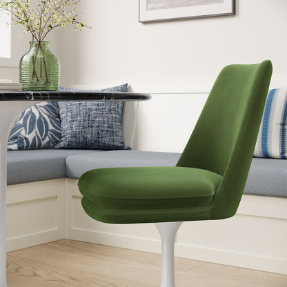 Lippa Swivel Dining Performance Velvet Side Chair