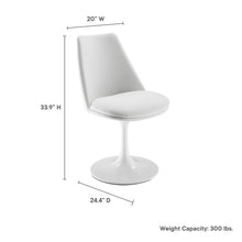 Lippa Swivel Dining Vegan Leather Side Chair