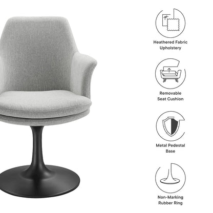 Lippa Swivel Dining Upholstered Armchair