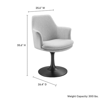 Lippa Swivel Dining Upholstered Armchair