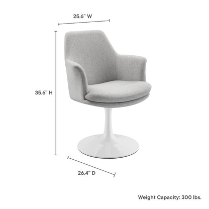 Lippa Swivel Dining Upholstered Armchair