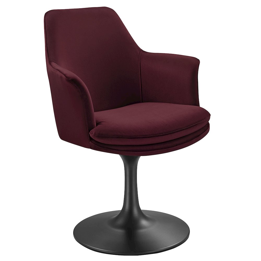 Lippa Swivel Dining Performance Velvet Armchair