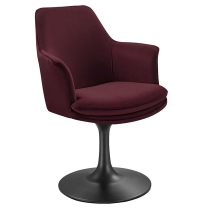 Lippa Swivel Dining Performance Velvet Armchair