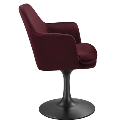 Lippa Swivel Dining Performance Velvet Armchair