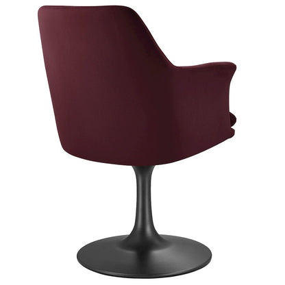 Lippa Swivel Dining Performance Velvet Armchair