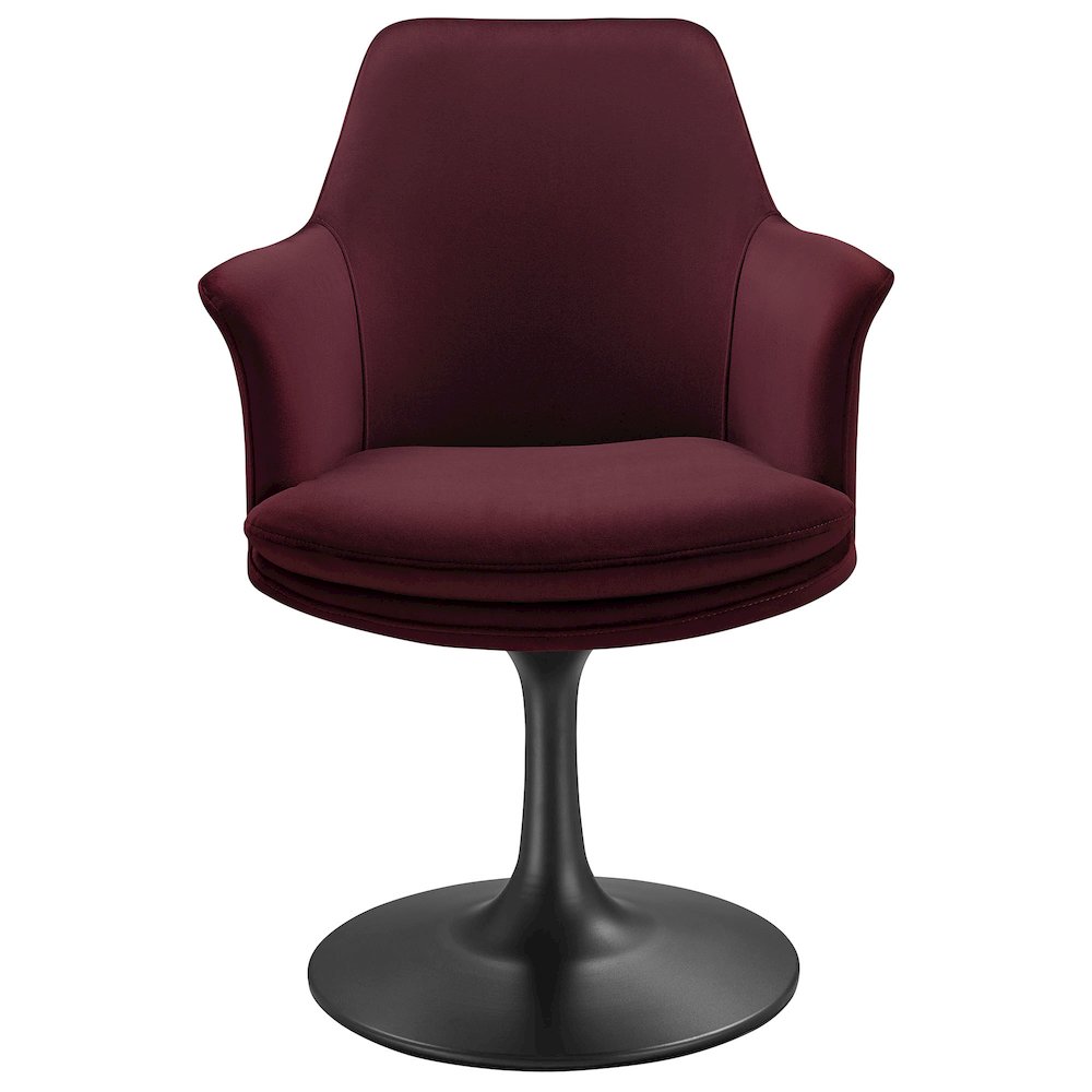 Lippa Swivel Dining Performance Velvet Armchair