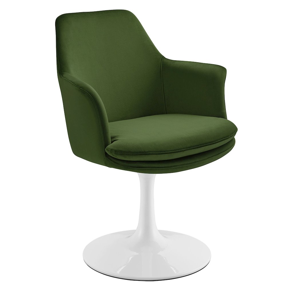 Lippa Swivel Dining Performance Velvet Armchair