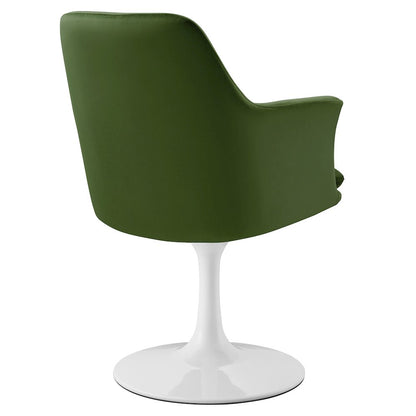 Lippa Swivel Dining Performance Velvet Armchair