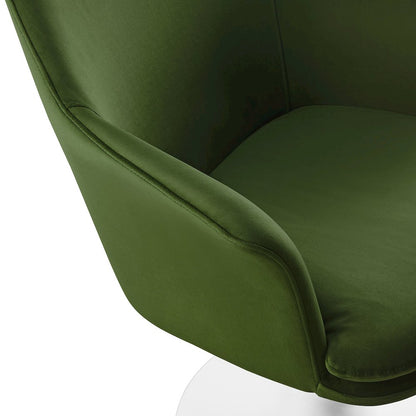 Lippa Swivel Dining Performance Velvet Armchair