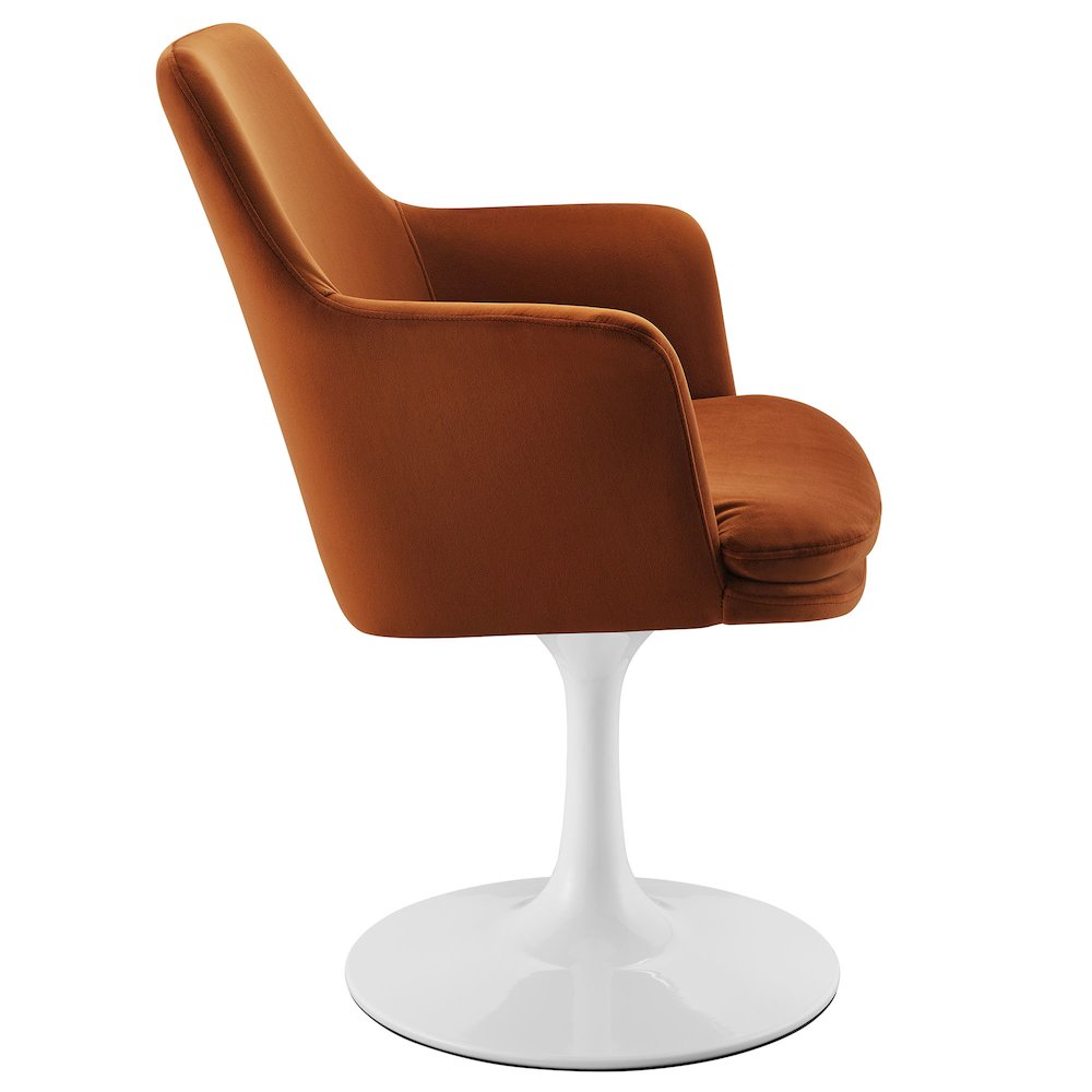 Lippa Swivel Dining Performance Velvet Armchair