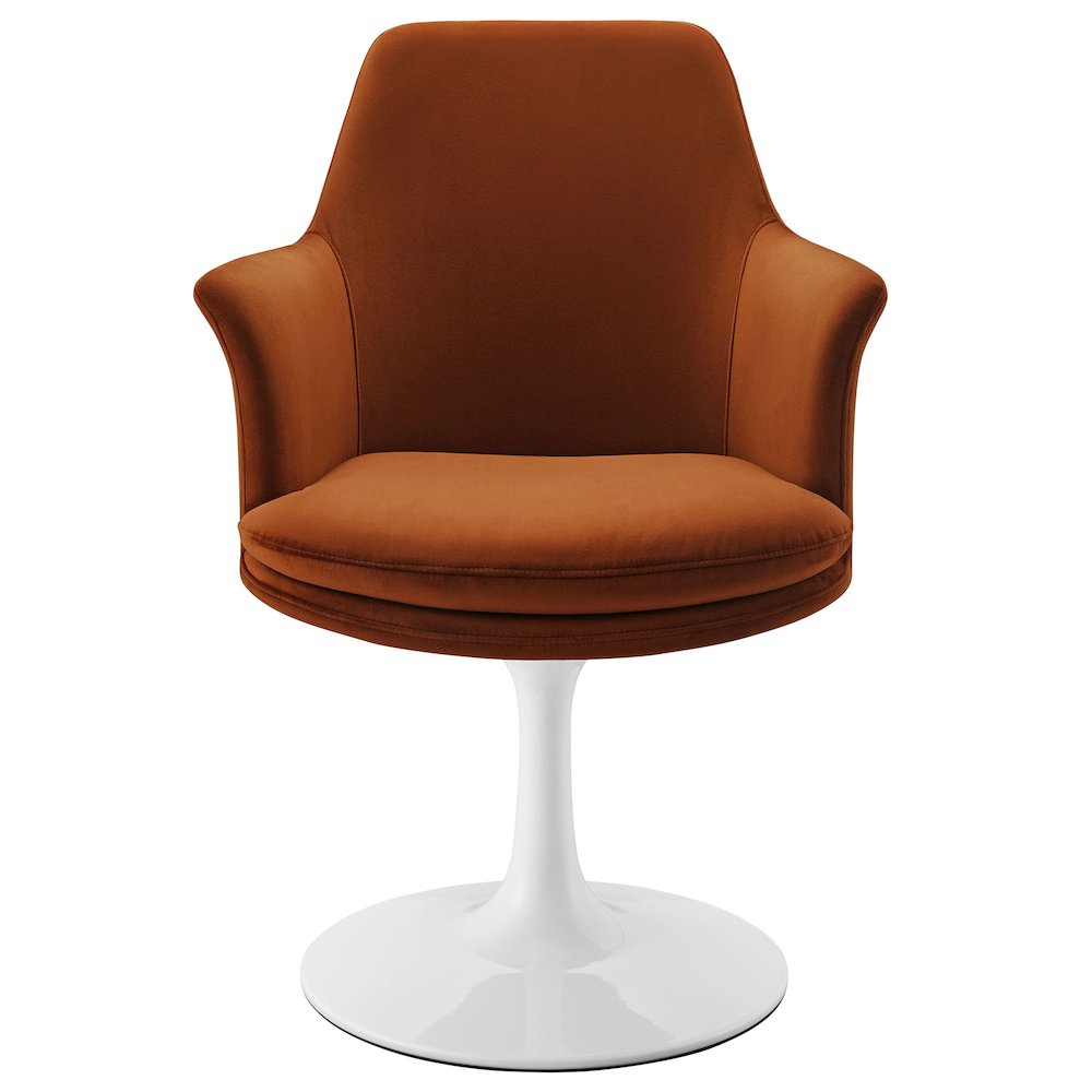 Lippa Swivel Dining Performance Velvet Armchair