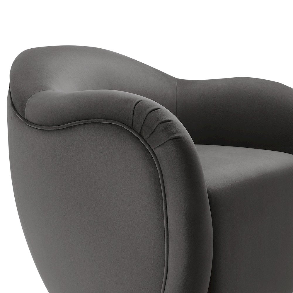 Compose Performance Velvet Swivel Armchair