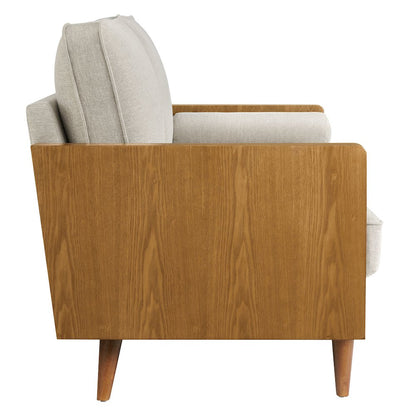 Kellan Heathered Weave Fabric Loveseat