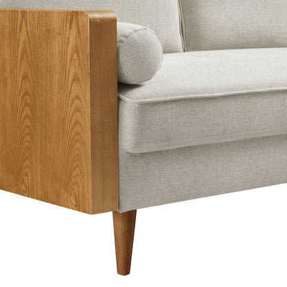 Kellan Heathered Weave Fabric Loveseat