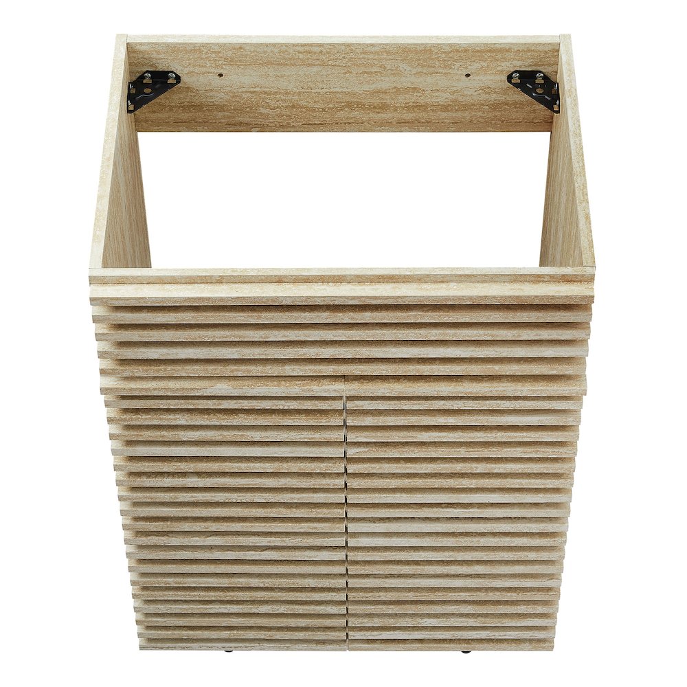 Render 24" Faux Travertine Bathroom Vanity Cabinet (Sink Not Included)