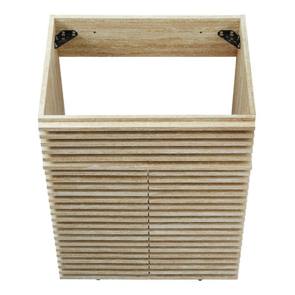 Render 24" Faux Travertine Bathroom Vanity Cabinet (Sink Not Included)